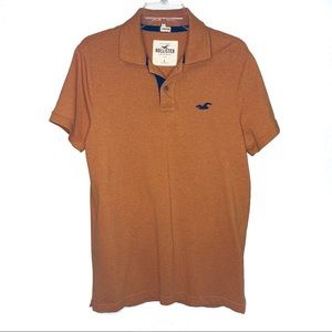 Hollister | Mens | Orange Stretch Polo Shirt | Size L